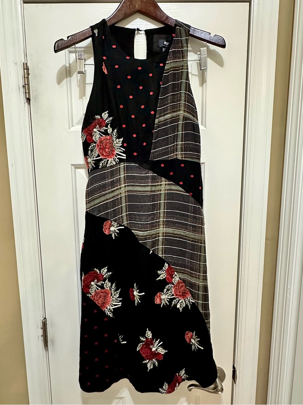 Maeve by Anthropologie Patchwork Floral Midi Dress Size 4 Boho Artsy